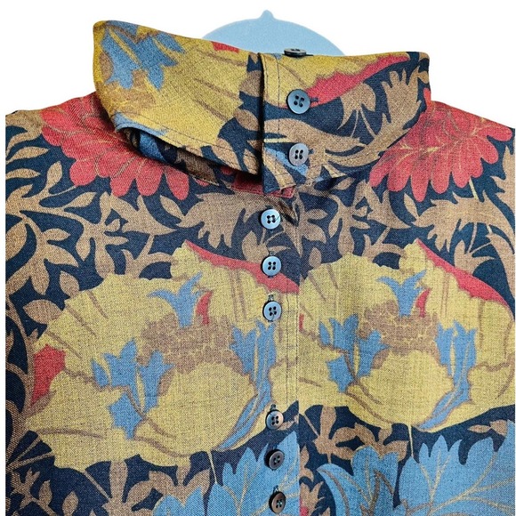 Vintage 80s Mondi Escada Floral Art Blouse Buttons Down Shirt Size 36 Small - Picture 6 of 15